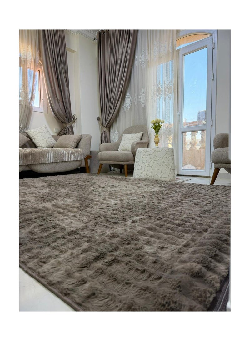 بديل السجاد فرو بابلز فاخر ناعمة و ظهر من حبيبات الدوتس المانع للانزلاق - Image 2